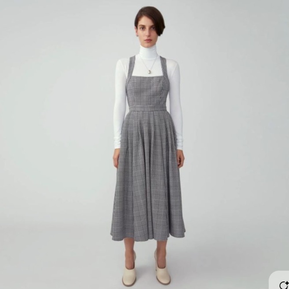 Fame and Partners Pinafore Black and‎ White Dress Size 2